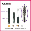 empty shining black cylinder mascara tube